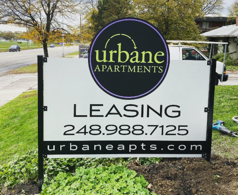 Urbane Apartments Post & Panel Signs